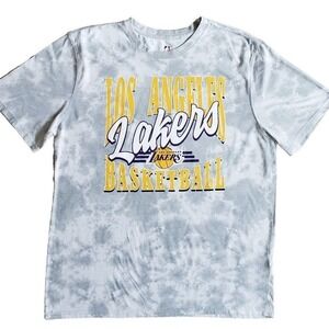 Los Angeles Lakers Shirt Mens XL Gray Tie Dye‎ NBA Basketball Graphic Tee